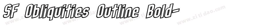SF Obliquities Outline Bold字体转换